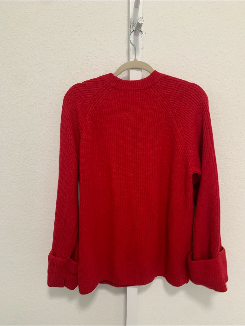 GAP Red Ribbed Crewneck Sweater - Picture 4 of 7